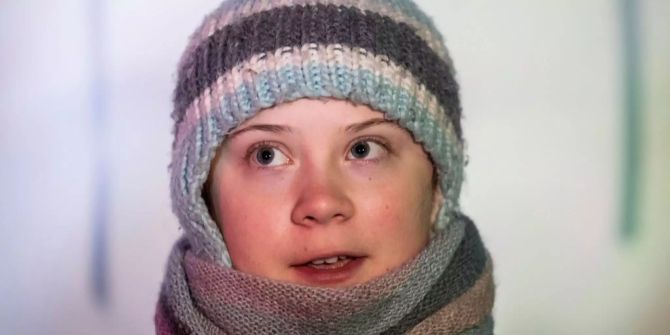 Klimaaktivistin Greta Thunberg am WEF in Davos.