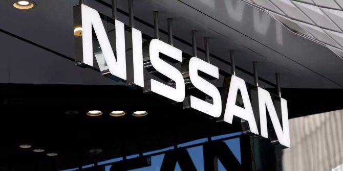 Das Logo von Nissan.