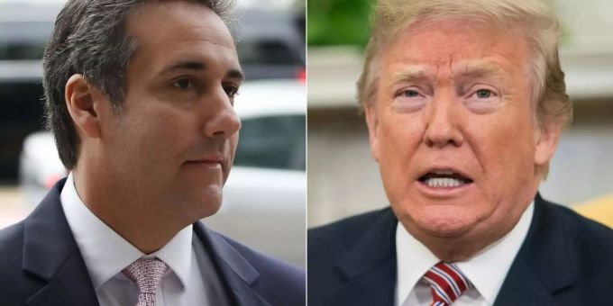 US-Präsident Trump (l.) und Michael Cohen sind verfeindet. Cohen