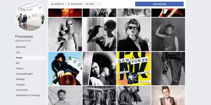 Screenshot aus der Facebook-Seite der Photobastei Zürich. Screenshot aus der Facebook-Seite der Photobastei Zürich.