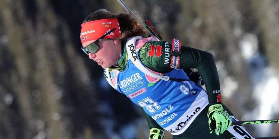 Bereitet sich auf die WM in Schweden vor: Biathlon-Ass Laura Dahlmeier. Foto: Andrea Solero/ANSA