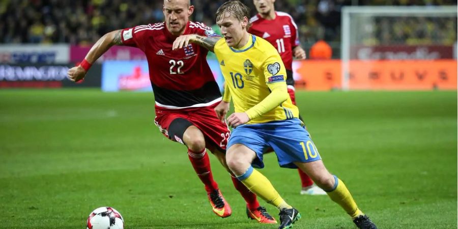 Mittelfeldspieler Emil Forsberg (26, RB Leipzig) soll die Schweden zum Sieg führen.