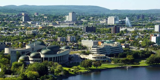 Ein Blick auf die kanadische Stadt Ottawa. Ein Blick auf die kanadische Stadt Ottawa.