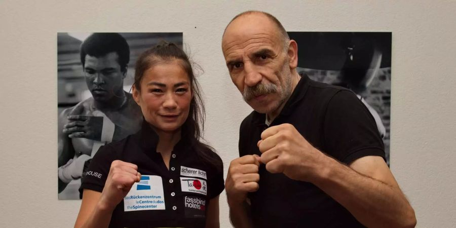 Aniya Seki und ihr Trainer Bruno Arati.