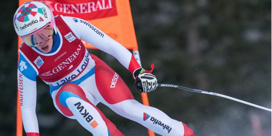 Michelle Gisin auf der Abfahrt in Lake Louise (CAN).