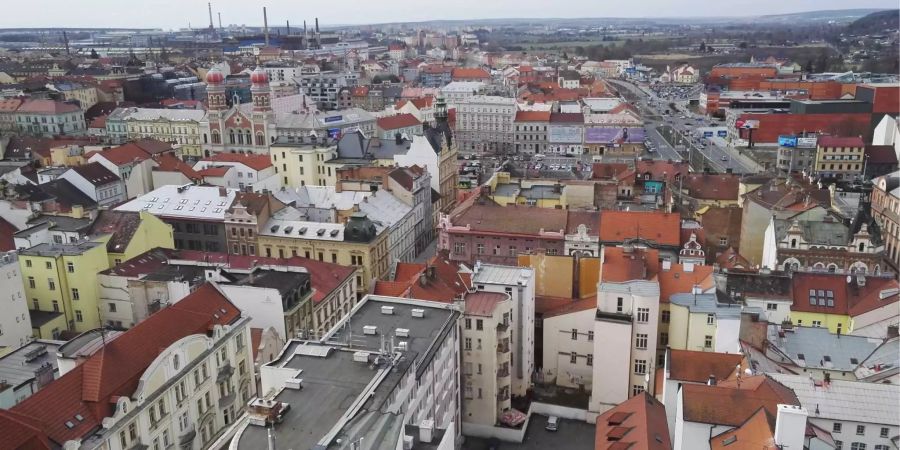 Ausblick auf die tschechische Stadt Pilsen.