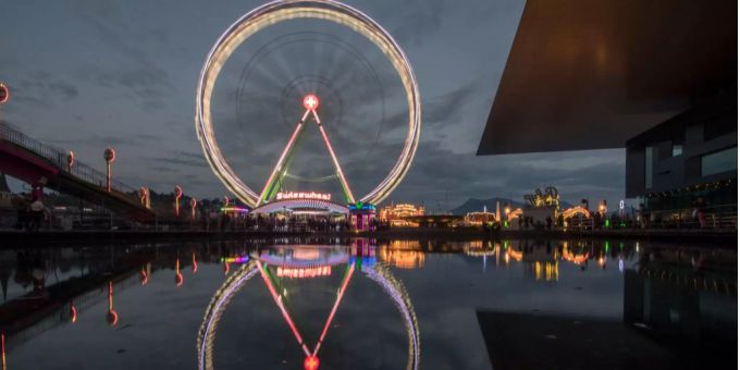 Das Riesenrad «Swiss Wheel» an der «Lozärner Määs». Das Riesenrad «Swiss Wheel» an der «Lozärner Määs».