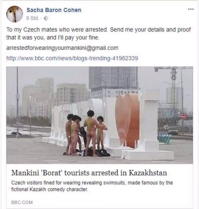 Auf Facebook wandte sich der britische Komiker an seine Fans. Auf Facebook wandte sich der britische Komiker an seine Fans.