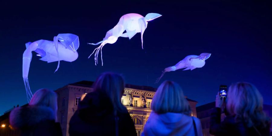 Die Lichtshow liess die Zuschauer staunen.