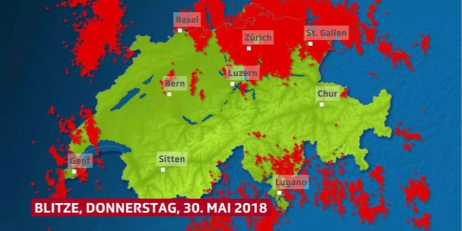 Alarmstufe Rot in Basel und Zürich: Bei diesem Wetter ging Baschi baden.