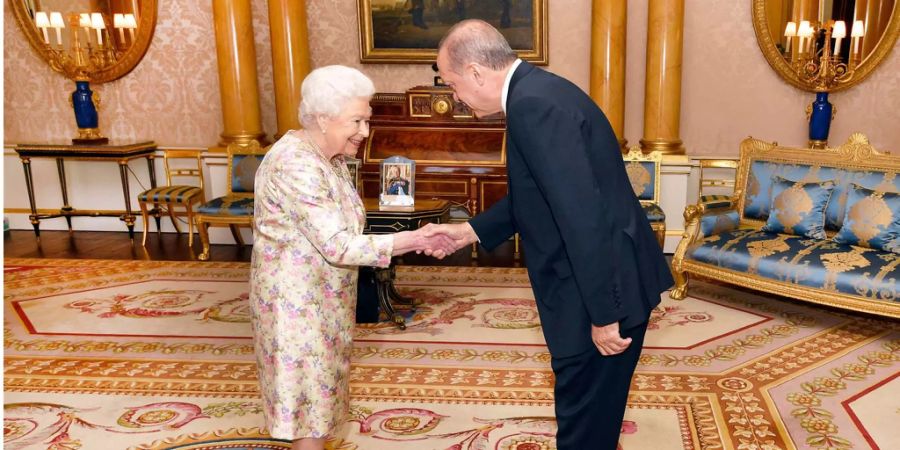 Queen Elisabeth empfängt Recep Tayyip Erdogan.