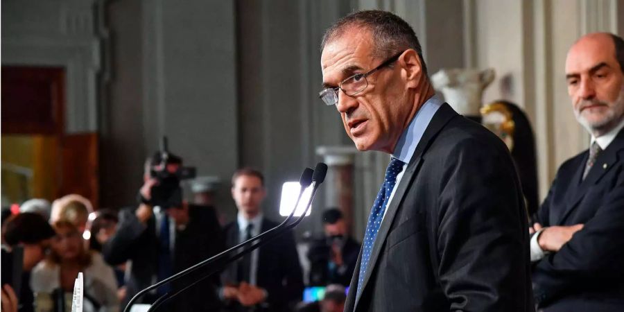 Carlo Cottarelli soll nun eine Regierung auf die Beine stellen.