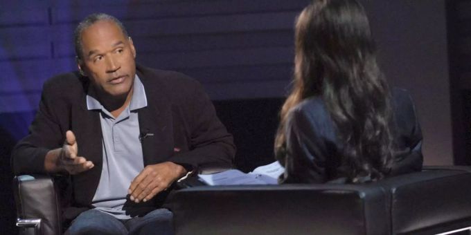 Das Interview zwischen OJ Simpson und TV-Host Judith Regan wurde im Jahr 2006 aufgenommen, aber nie ausgestrahlt. Das Interview zwischen OJ Simpson und TV-Host Judith Regan wurde im Jahr 2006 aufgenommen, aber nie ausgestrahlt.