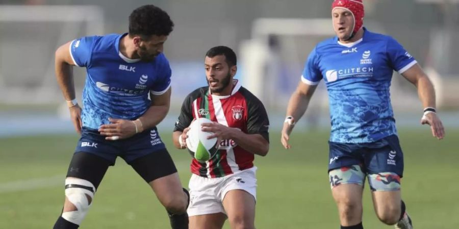 In Dubai traten Rugby-Teams Israels und der Vereinigten Arabischen Emirate in einem Freundschaftsspiel gegeneinander an. Foto: Kamran Jebreili/AP/dpa