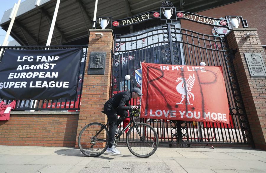 Protest-Banner in Liverpool.