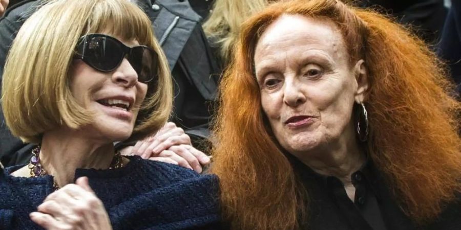 Zwei Mode-Ikonen: Anna Wintour und Grace Coddington. Foto: picture alliance / dpa
