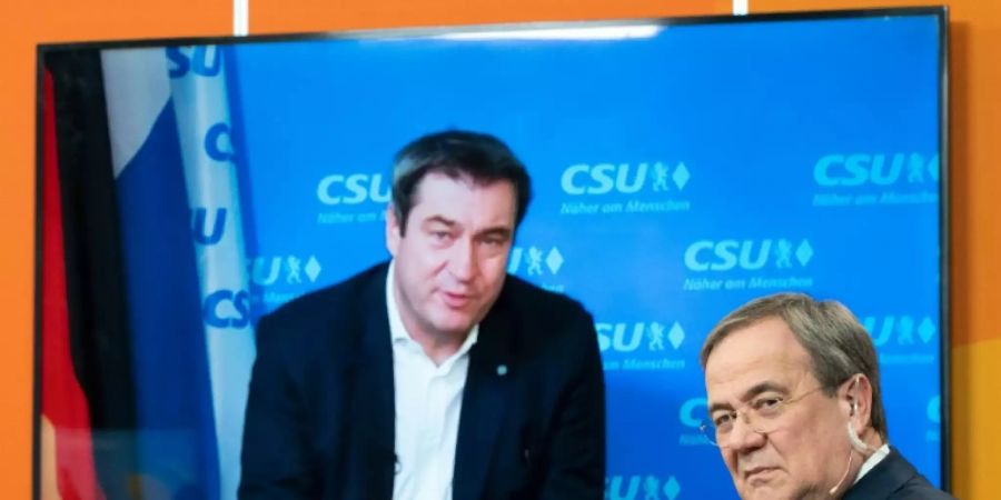 Söder (l.) und Laschet