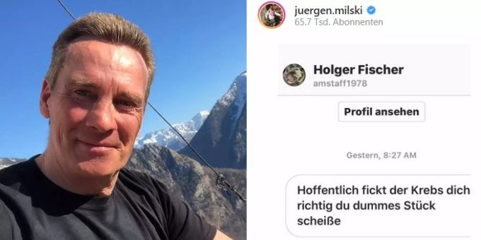 Jürgen Milski wird auf Instagram beschimpft. Jürgen Milski