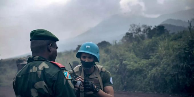 Kongolesische und UN-Kräfte am Tatort Kongolesische und UN-Kräfte am Tatort