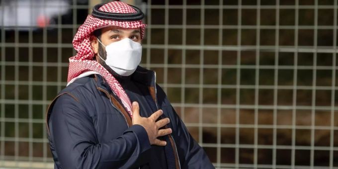 Mohammed bin Salman, Kronprinz von Saudi-Arabien, besucht die zweite Runde des Diriyah E-Prix 2021 der FIA Formel-E-Weltmeisterschaft. joe Biden