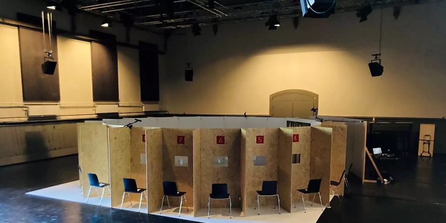 Coronakonforme Spielstätte im Rahmen des Festivals Wildwuchs in Basel.