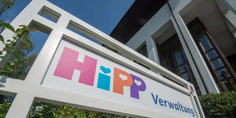 Die Firmenzentrale des Babynahrungherstellers Hipp im bayerischen Pfaffenhofen. Foto: Armin Weigel/dpa