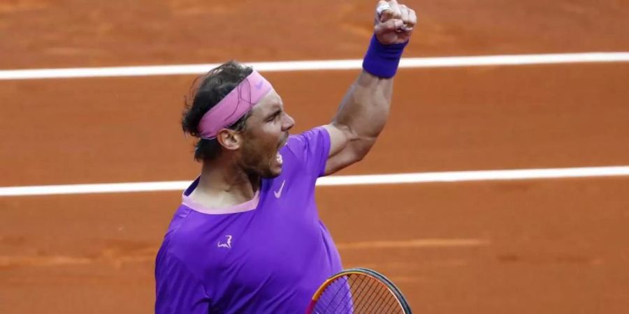 Hat sich im Finale von Barcelona durchgesetzt: Rafael Nadal freut sich über seinen Sieg. Foto: Joan Monfort/AP/dpa