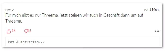 Vor allem mit grossen Chatgruppen ist es oft Schwierig, zu einer neuen Plattform zu migrieren. WhatsApp Meinungen