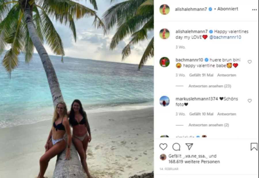 Alisha Lehmann und Ramona Bachmann hatten ihre Fans regelmässig mit Fotos versorgt.