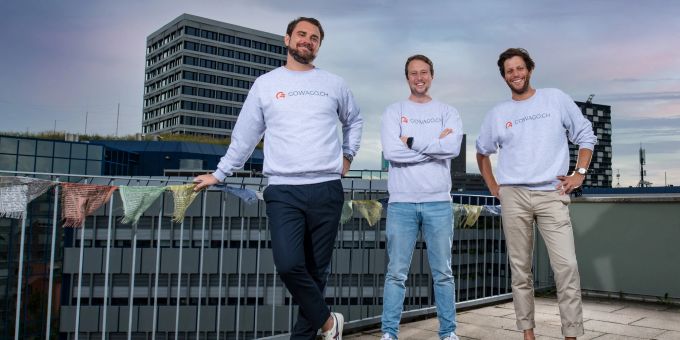 Iwan Gloor CTO & Co-Founder, Rutger Verhoef CEO & Co-Founder und Leo Chevailler COO/CMO & Co-Founder von gowago.ch. Startup