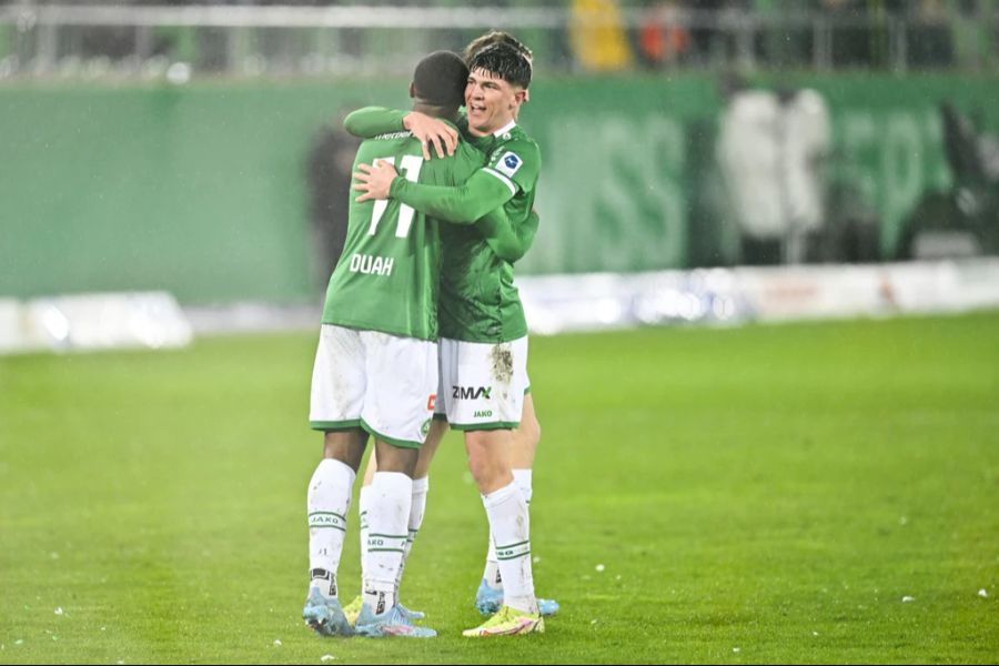 Aber Alessio Besio und Kwadwo Duah glichen für den FCSG die Partie noch aus.