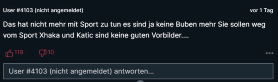 Doch auch Katic bekommt Kritik.