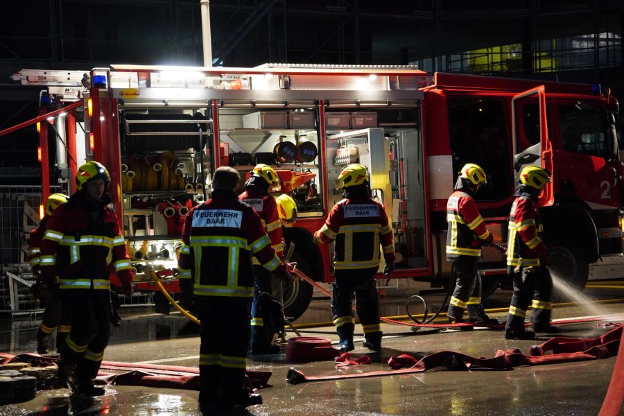 Die Feuerwehr Baar rückte am Nachmittag aus.