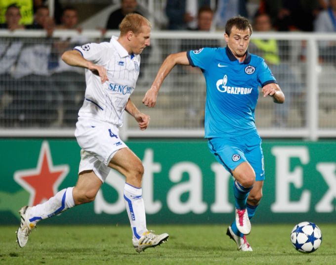 Stephane Grichting (l) im Einsatz für Auxerre. Ligue 1