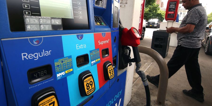 Eine Tankstelle in New York.