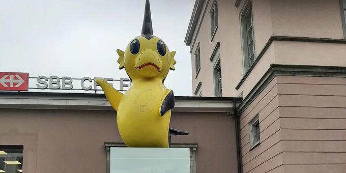 Der Mocmoc am Bahnhof Romanshorn Mocmoc