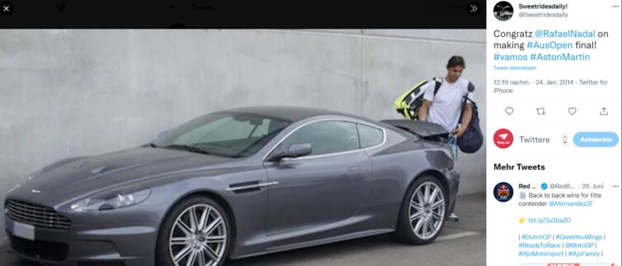 Doch der Spanier hat auch einen Aston Martin in seiner Garage stehen.