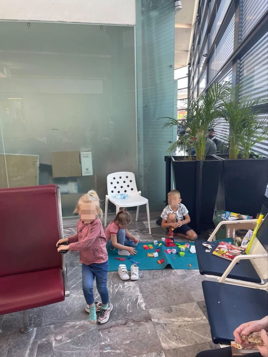 Für Kinder wurde ein Platz zum Spielen eingerichtet.