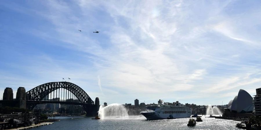 Die «Pacific Explorer» läuft in den Hafen von Sydney ein