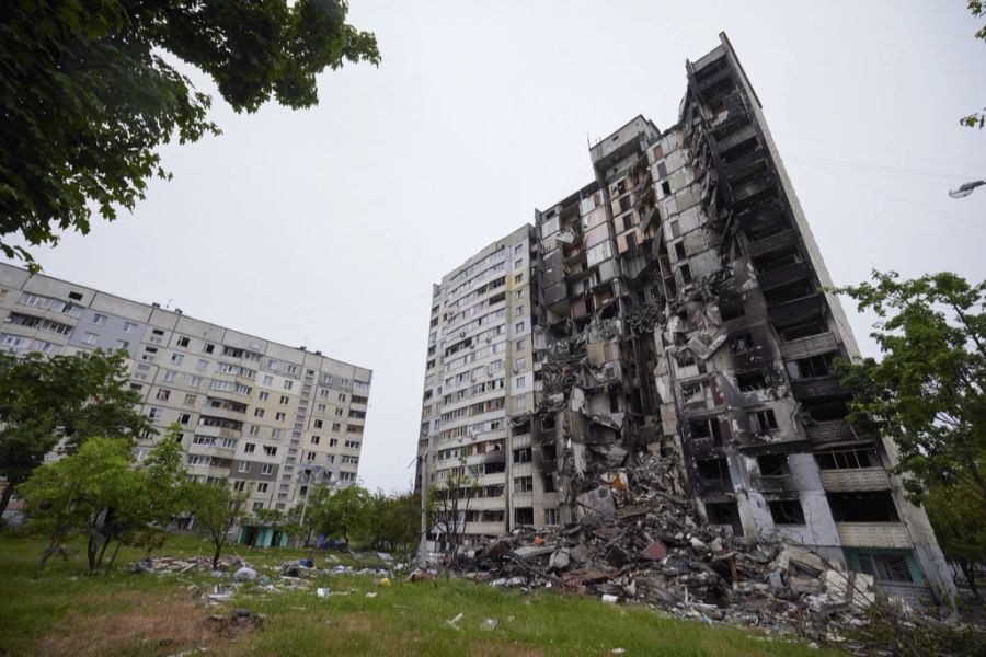 Grosse Zerstörung in Charkiw. Zahlreiche Menschen haben im Krieg ihre Häuser und Wohnungen verloren.