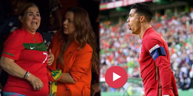Atemlos gegen Nati - Ronaldo-Mami zeigt, warum er ihr Stadionverbot gab
