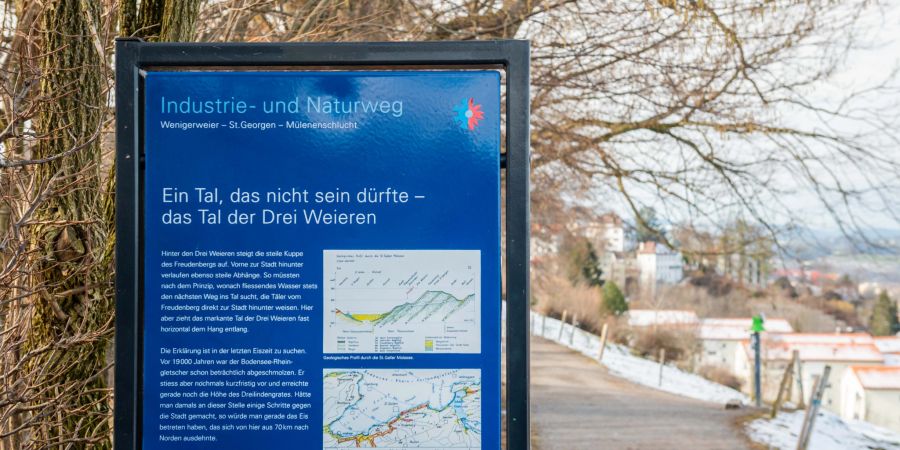 Der Industrie- und Naturweg in St. Gallen.