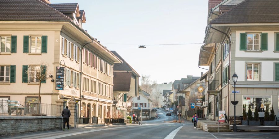 Die Luzernerstrasse im Zentrum von Huttwil.