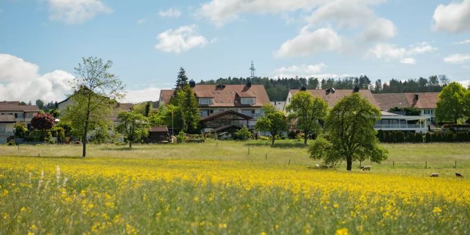 Blick auf die Gemeinde Arni im Kanton Aargau. Blick auf die Gemeinde Arni im Kanton Aargau.