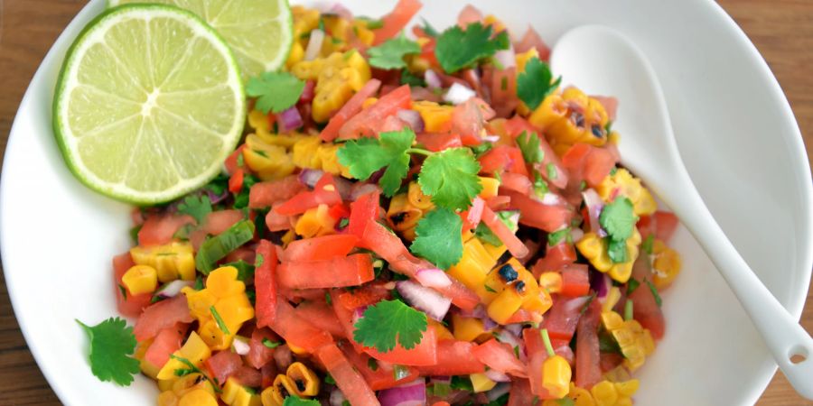 Pico de Gallo Tomate Mais Zwiebel Koriander