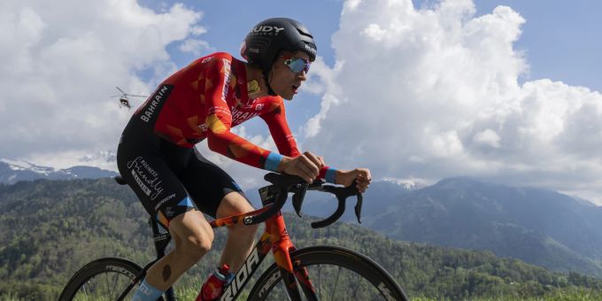 Gino Mäder beim abschliessenden Bergzeitfahren der Tour de Romandie. Gino Mäder