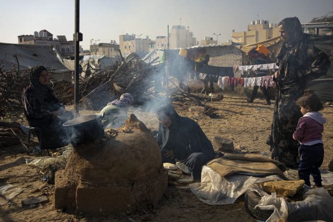 Zerstörung im Israel-Krieg. Israel Palestinians