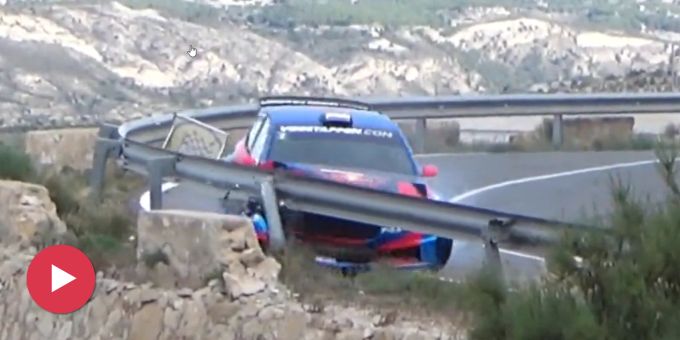 Rallye in Spanien - Im Video: Jos Verstappen crasht in Leitplanke