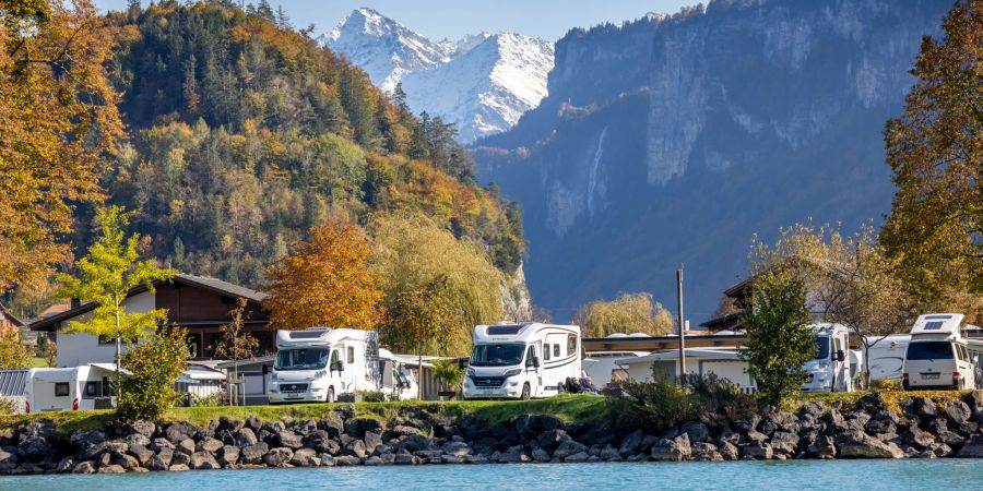 Campen wird immer beliebter, wie hier auf dem Camping Aaregg am Brienzersee BE.