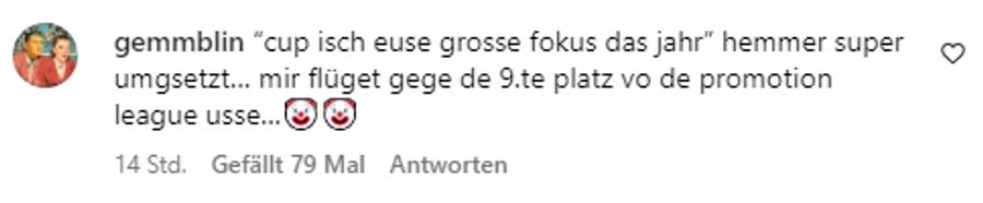 Dieser User weist darauf hin, dass man gegen einen Unterklassigen verloren hat.